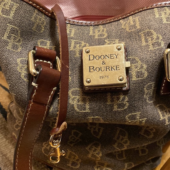 Dooney & Bourke Brown Monogram Tote - Picture 10 of 10
